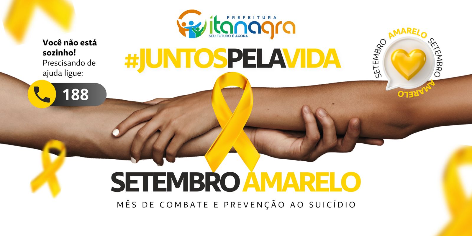 Prefeitura de Itanagra abre campanha Setembro Amarelo e reforça ações de valorização da vida